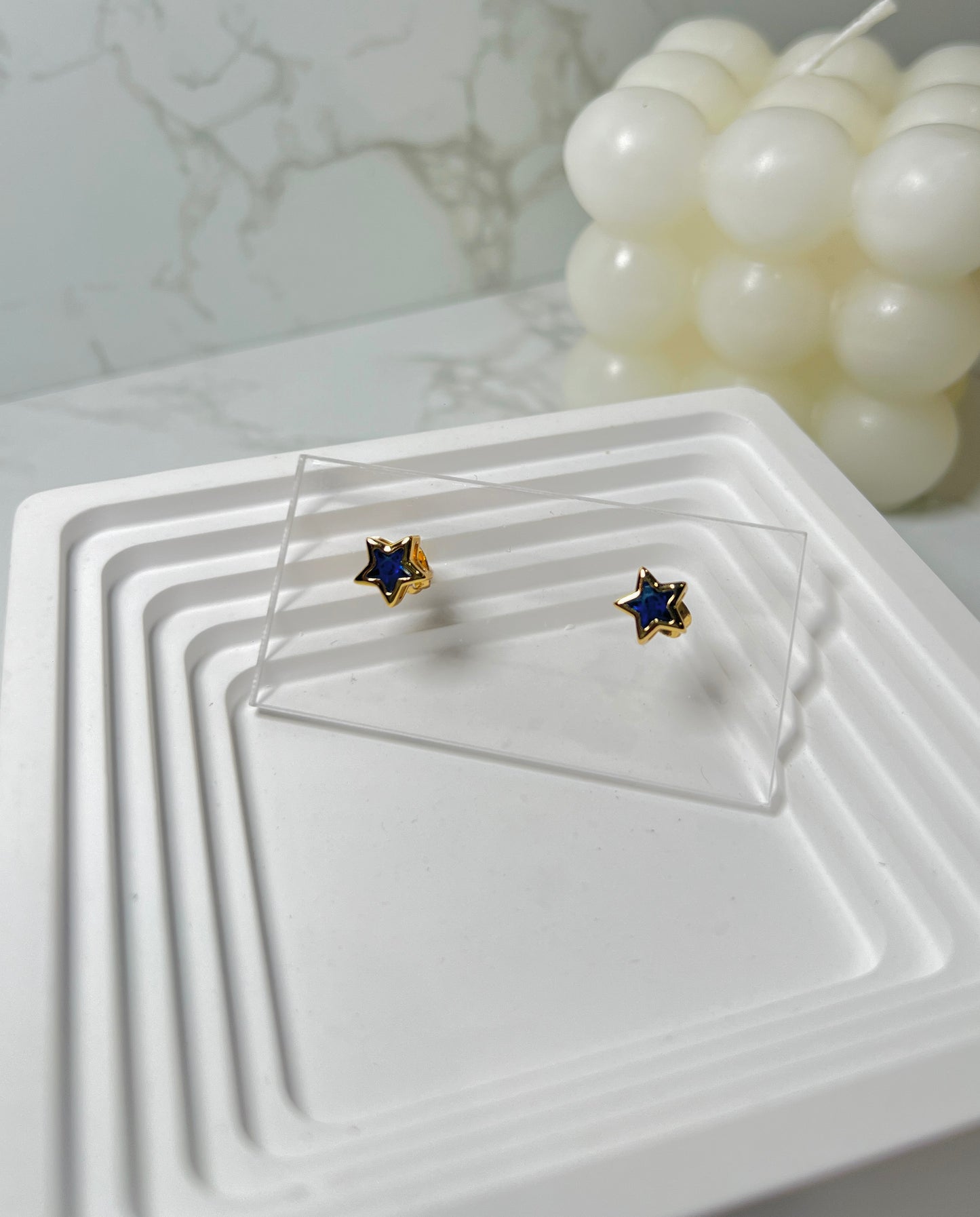 Blue Star Earrings