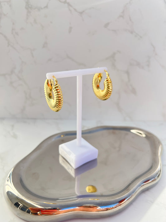 Gold Hoops Earrings